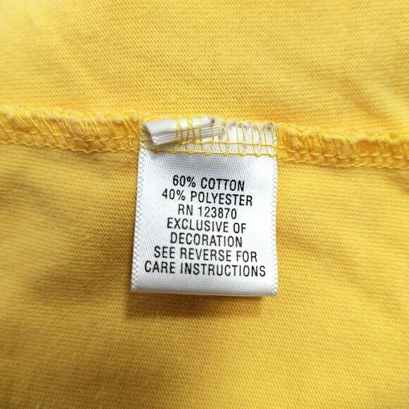 Breckenridge Yellow Floral Butterfly Sequin Shirt Top 3/4 inch Sleeves Sz PM - Picture 8 of 12